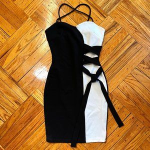 Black/White Tie Dress